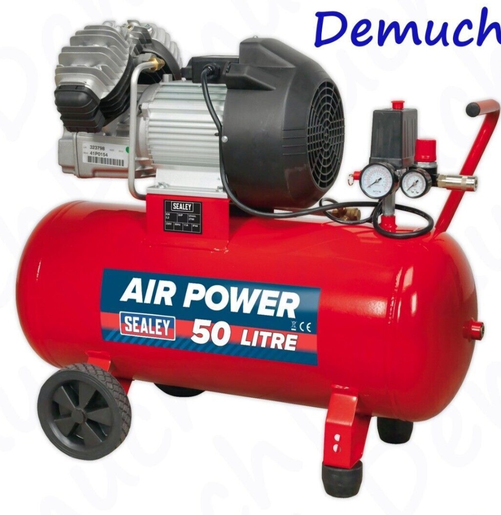 Sealey SAC05030 Compressor 50ltr V-Twin Direct Drive 3hp
