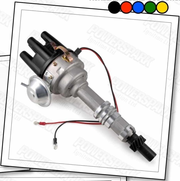 Ford Essex V6 Electronic Distributor Viper Non Ballast Coil Black 8mm HT Leads