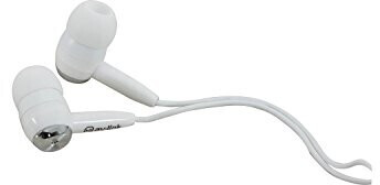 AV:Link EC9W - White In ear stereo earphones in-ear silicone earbuds 3.5mm Jack