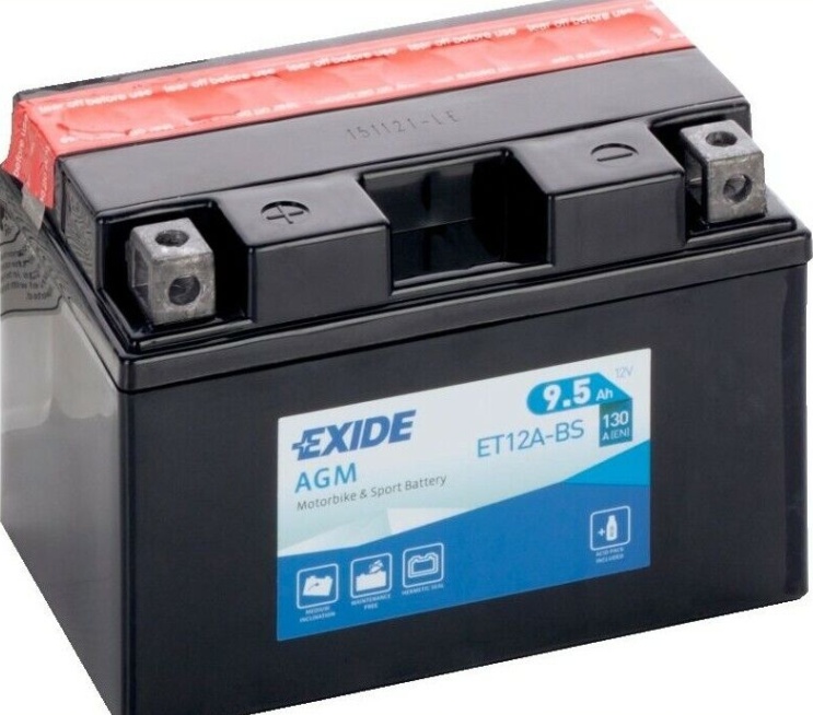 AGM Motorcycle Battery Bike Motorbike ET12A-BS Exide