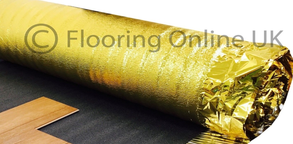 5mm Sonic Gold Acoustic Underlay - 30m2 - For Wood & Laminate Flooring w/Overlap