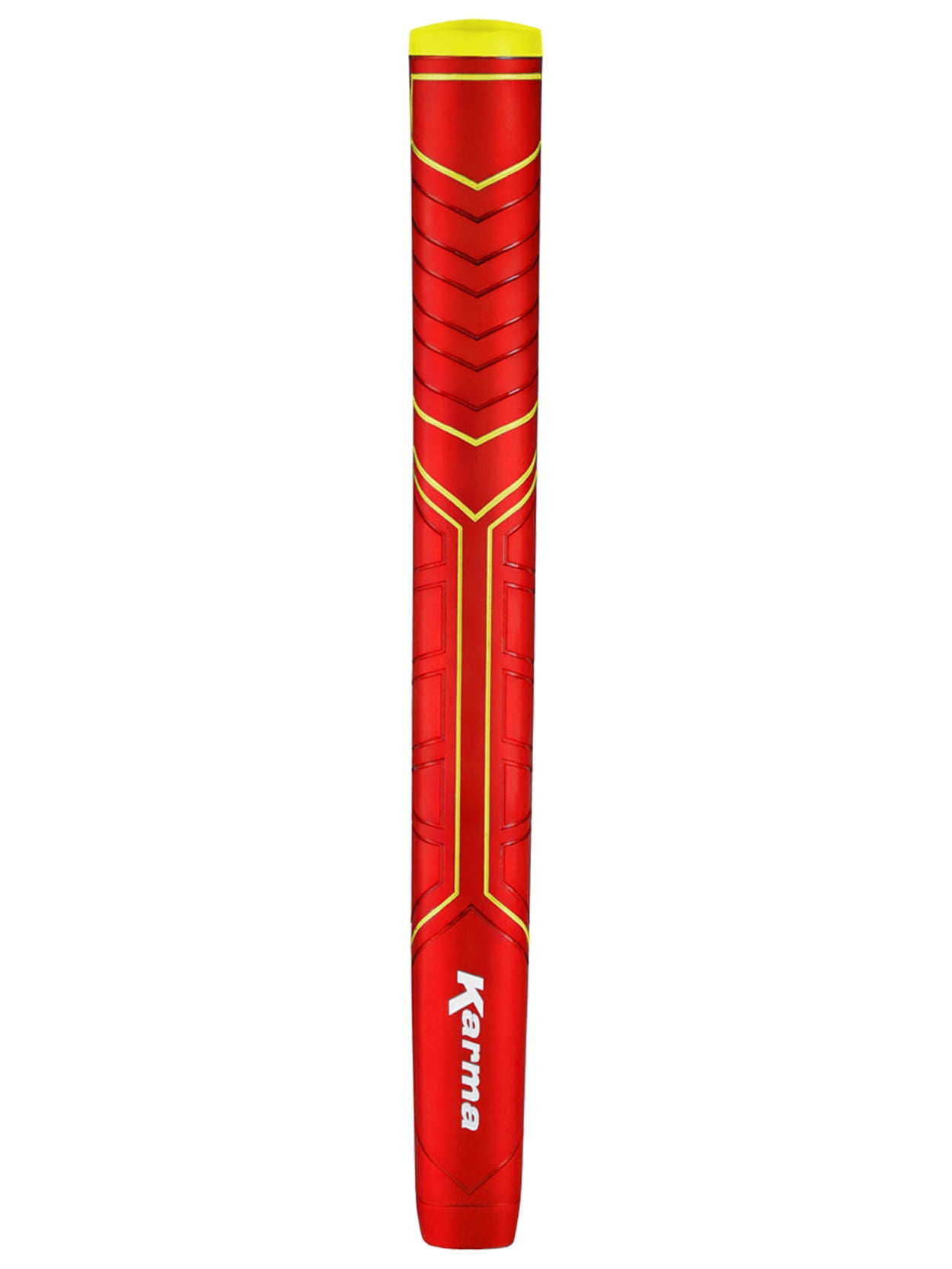 Karma Big Softy Jumbo Pistol Putter Grip - Red / Yellow + FREE Tape