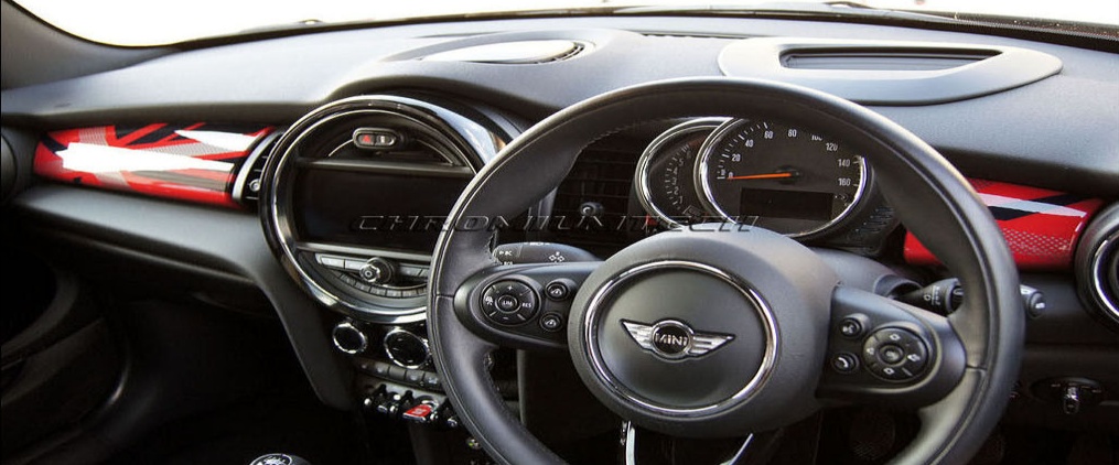 MK3 MINI Cooper/S/ONE/JCW F55 F56 F57 RED Union Jack Dashboard Panel Cover