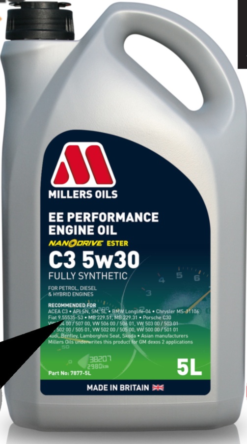 Millers Oils - EE Performance 5L C3 5W30 Fully Synthetic Engine Oil - 5 Litres