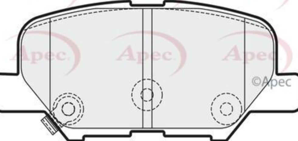 Brake Pad Set For Disc Brake Rear Fits Mazda Mitsubishi Peugeot APEC PAD1890