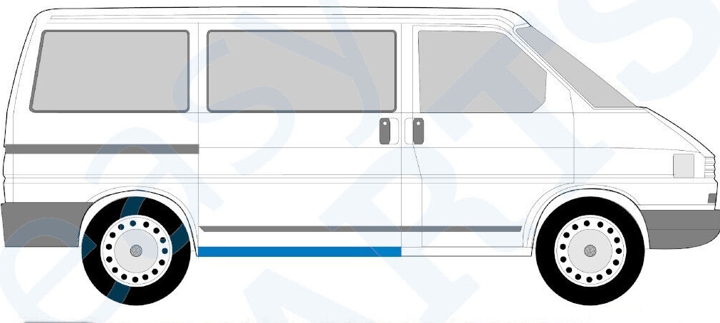 VW VOLKSWAGEN TRANSPORTER T4 1990-2003 SLIDING DOOR INNER SILL