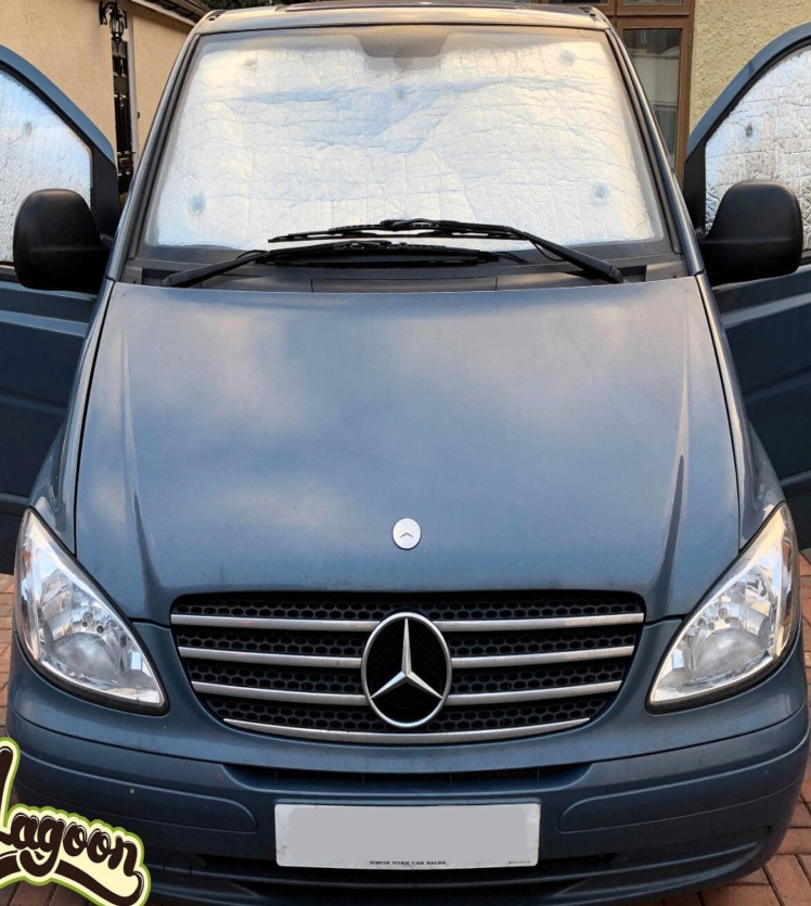 Vito 638 Mercedes Camper Van Side Door Thermal Window Screen Silver Blind mk1