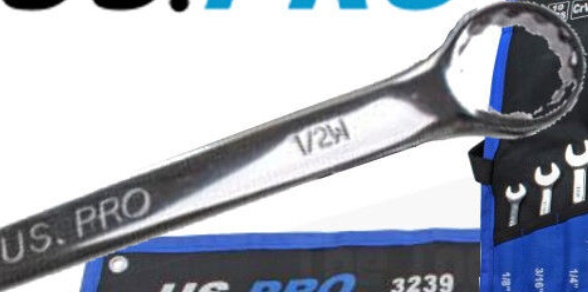 US PRO Tools 10pc Imperial Whitworth Combination Spanner Spanners Set 3239