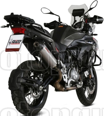 Mivv Exhaust Muffler Oval Titanium Carbon Cap kat BENELLI TRK 502 X 2018 > 2023
