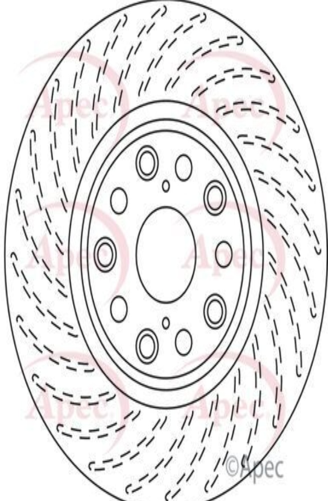 2X APEC REAR BRAKE DISC FOR LEXUS LS