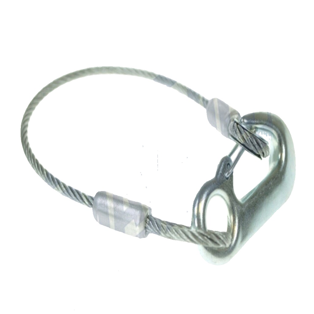 Secondary Coupling Cable for Unbraked Trailer Maypole 500mm x 5mm Erde Daxara