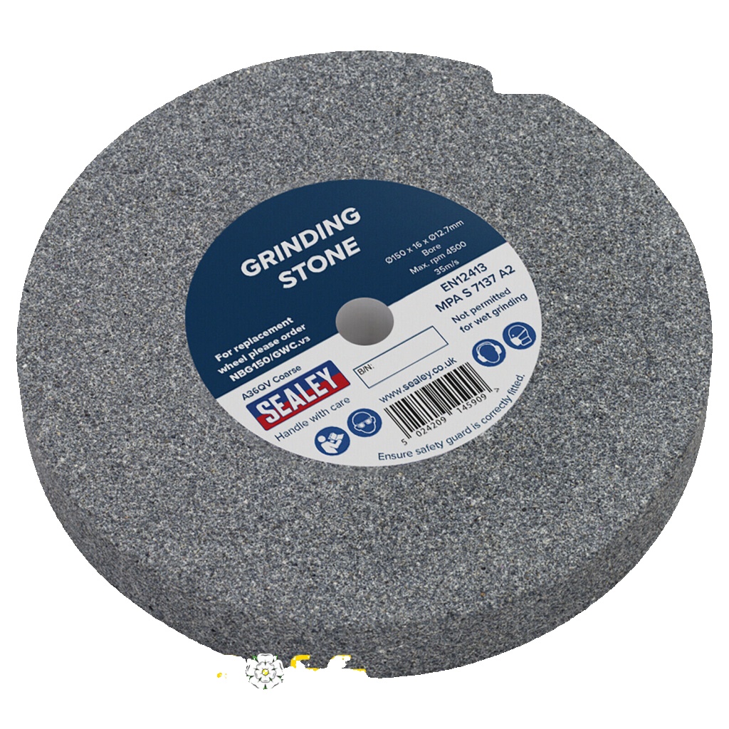 Sealey NBG150-GWC Grinding Stone 150 x 16mm - A36Q Coarse