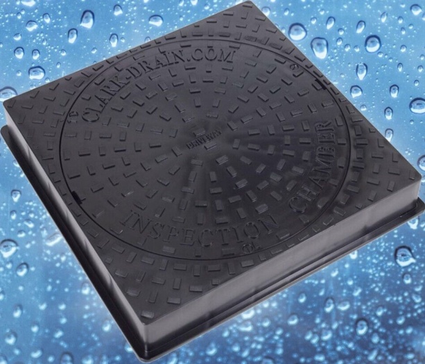 CLARK DRAIN SQUARE TO ROUND FLAT MANHOLE COVER 450MM x 450MM X 80MM CD456