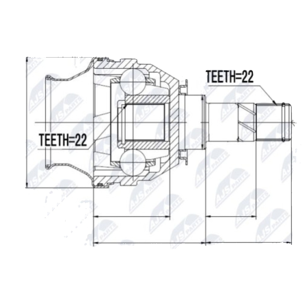 ✅Fits NTY NPW-PL-026 INNER CV JOINT  ⭐UK Seller⭐