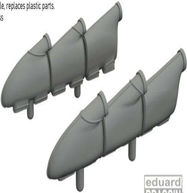 Eduard Brassin 648898 1:48 Hawker Hurricane Mk.I exhaust stacks