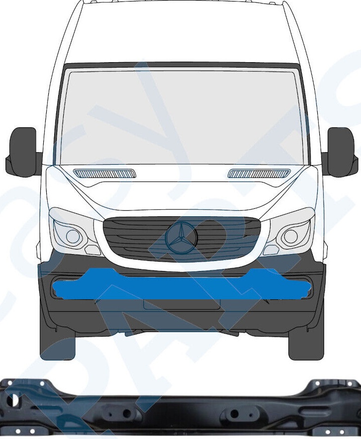 MERCEDES SPRINTER 2013-2018 FFRONT BUMPER REINFORCER CROSS MEMBER CRASH BAR