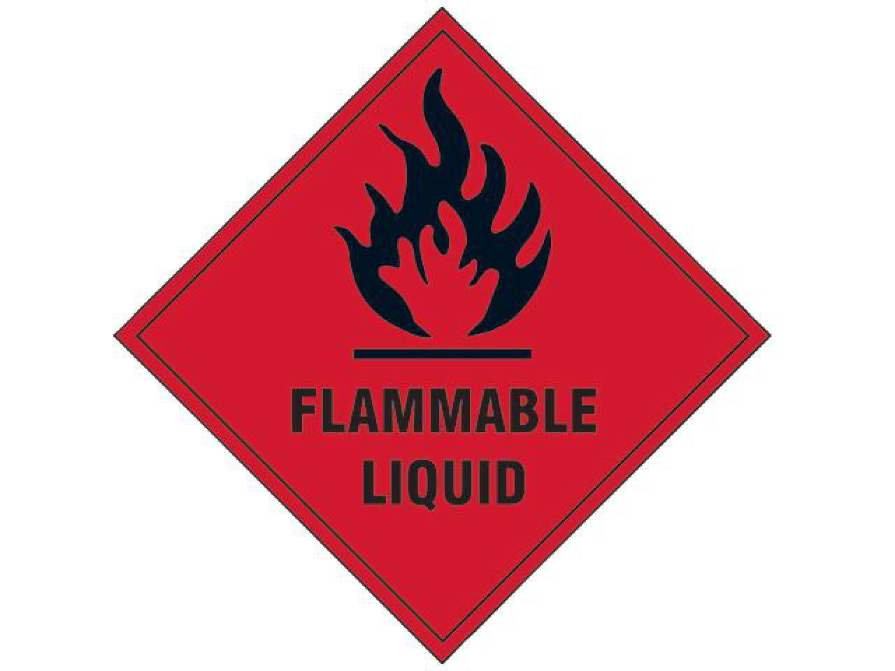 Scan Flammable Liquid - Self Adhesive Vinyl Sign 100 x 100mm SCA1850S