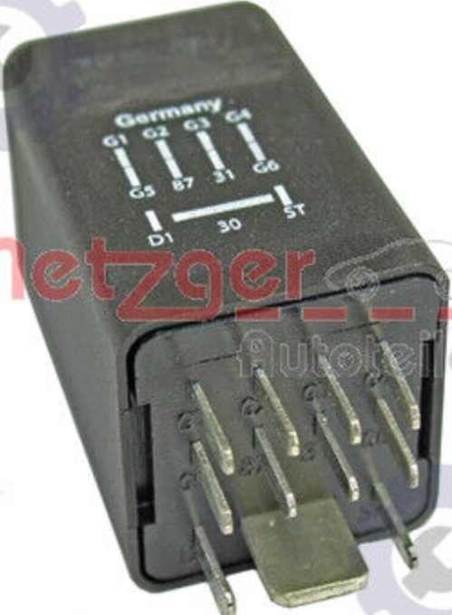 METZGER 0884011 Relay, glow plug system for AUDI,PORSCHE,VW