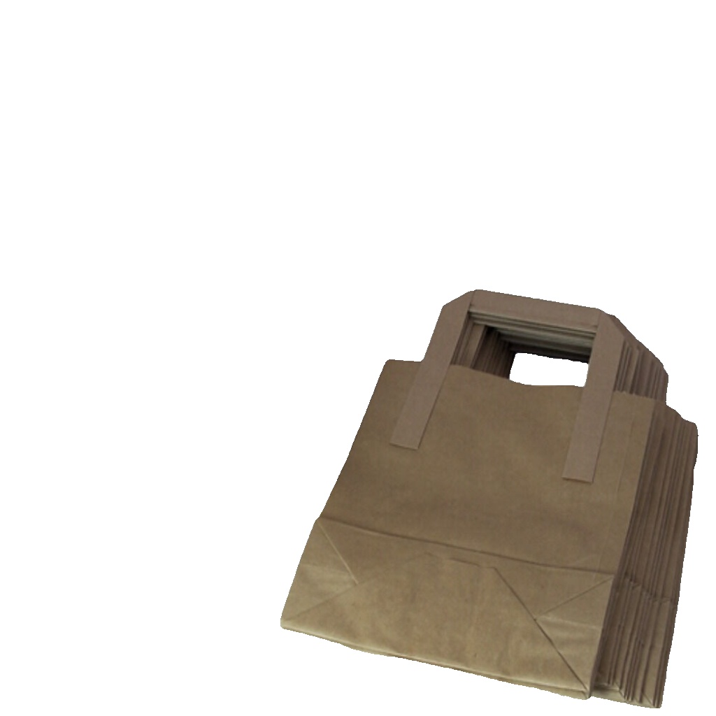 2000 LARGE BROWN PAPER CARRIER BAGS 10x5.5x12.5"" PARTY TAKEAWAY FOOD SOS GUSSET