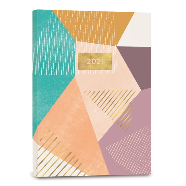 PEACH GEOMETRIC 2021 WEEKLY PLANNER by SELLERS PUBLISHING I PAPERBACK