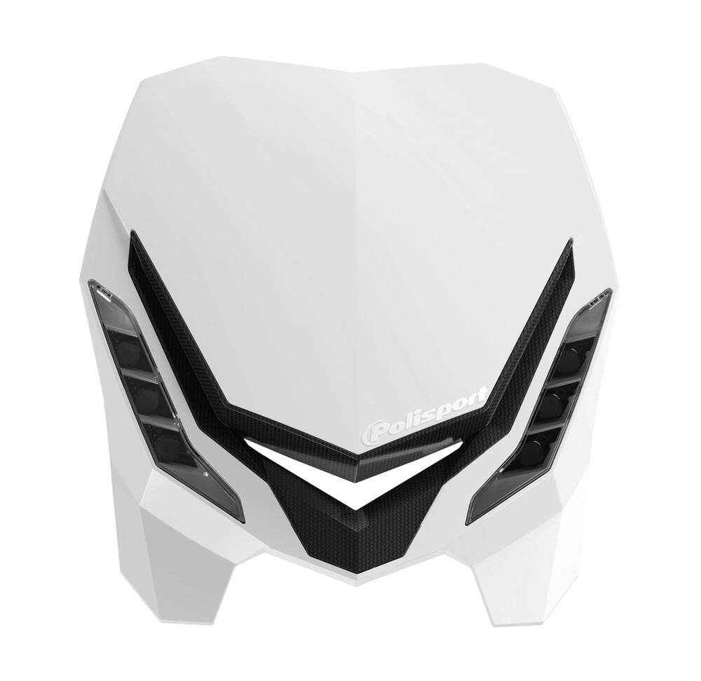 Free Shipping Polisport E-Blaze White Headlight Mask For Motorcycle Parts