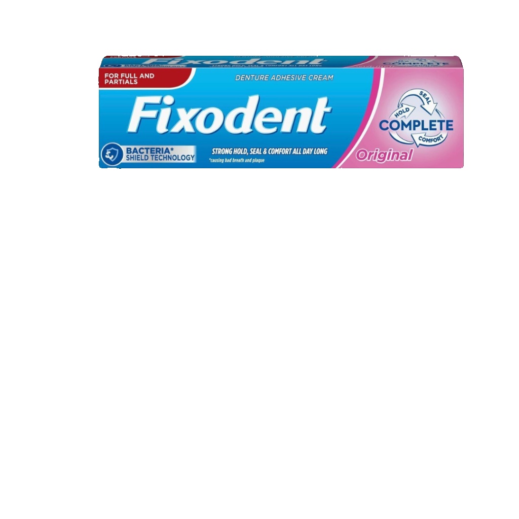 3 x Fixodent Cream Complete Strong Hold Adhesive Denture Cream Original 40g