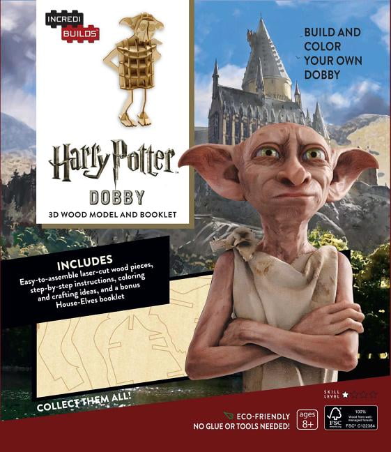 IncrediBuilds Harry Potter Dobby 3D Wood Model Kit & Booklet New Sealed 2016 - Image 3