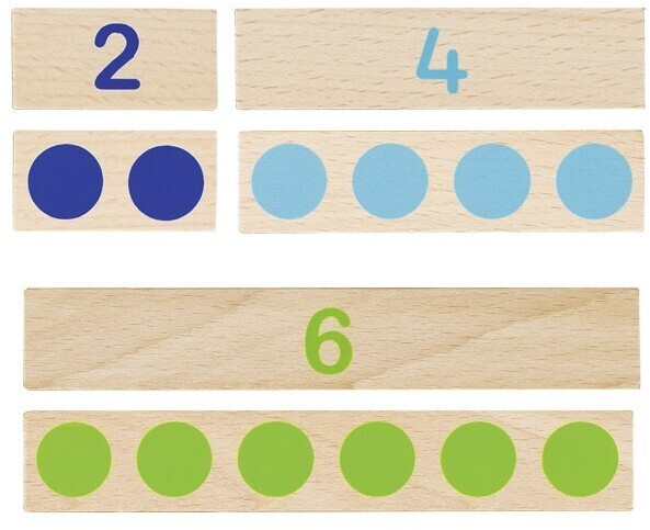 Rechenstäbe | 10= 24 x 1,2 x 2,3 cm, Holz, mit Holzkasten, 36 Teile, Stück - Image 4