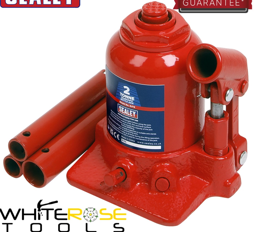 Sealey Bottle Jack 2 Tonne Telescopic Lift Lifting Garage Workshop