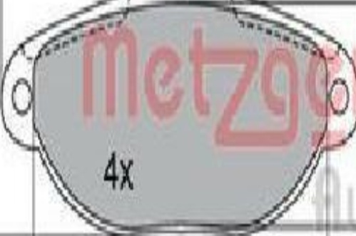 Original METZGER Brake Pad Set Disc Brake 1170044 for Fiat Lancia Zastava