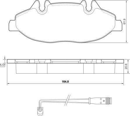 Original A.B.S. Brake Pad Set Disc Brake 37449 for Mercedes-Benz