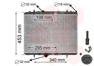 VAN WEZEL Engine radiator OPEL,PEUGEOT,CITROËN 40002255 1330P9,3637005,1330J7 Radiator, engine cooling,Radiator,Engine cooler 96455874 - Image 2