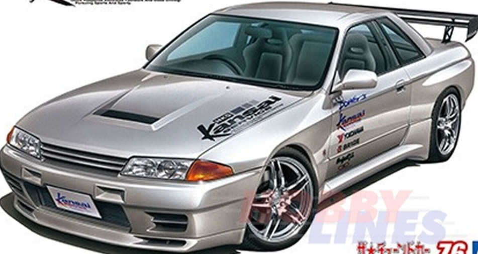 1:24 Scale Aoshima Nissan Skyline HKS Kansai BNR32 GT-R Model Kit