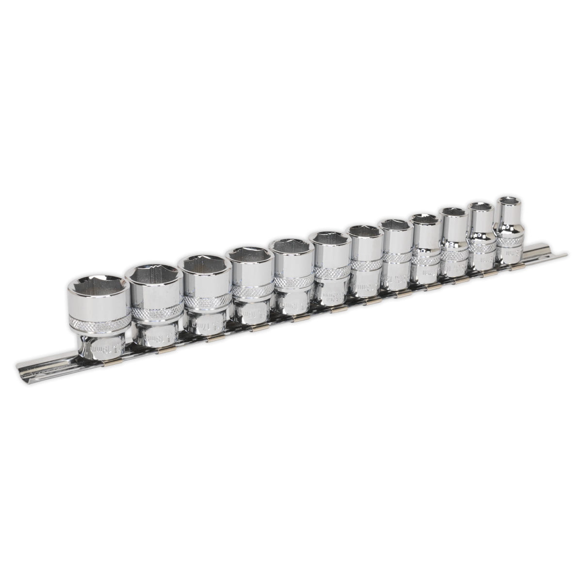 Sealey AK2741 Premier Lock-On Socket Set 3/8""Sq Drive 12pc