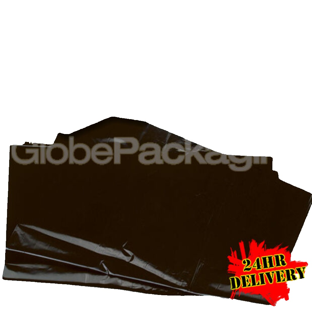 400 LARGE BLACK REFUSE SACKS BAGS 18x29x39"" BIN LINERS *140 GAUGE HEAVY DUTY*
