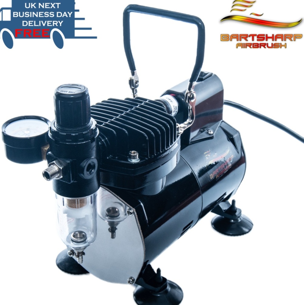 BARTSHARP Airbrush Compressor Cooling Fan Oil Less Piston For Airbrushing Kit