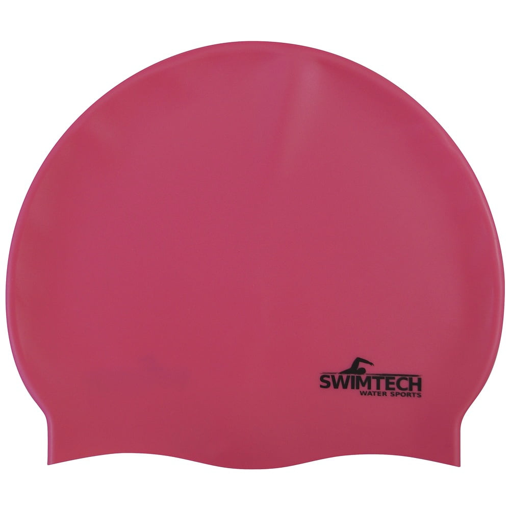 SwimTech Silicone Swim Cap One Size Pink