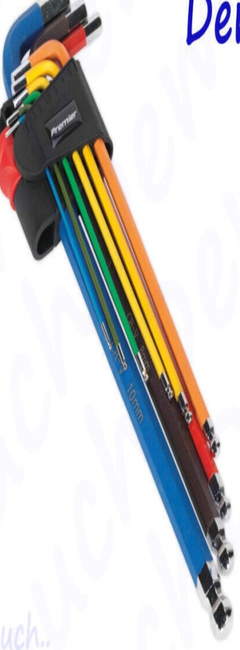 Sealey AK7191 Premier Extra-Long Ball-End Hex Key Set 9pc