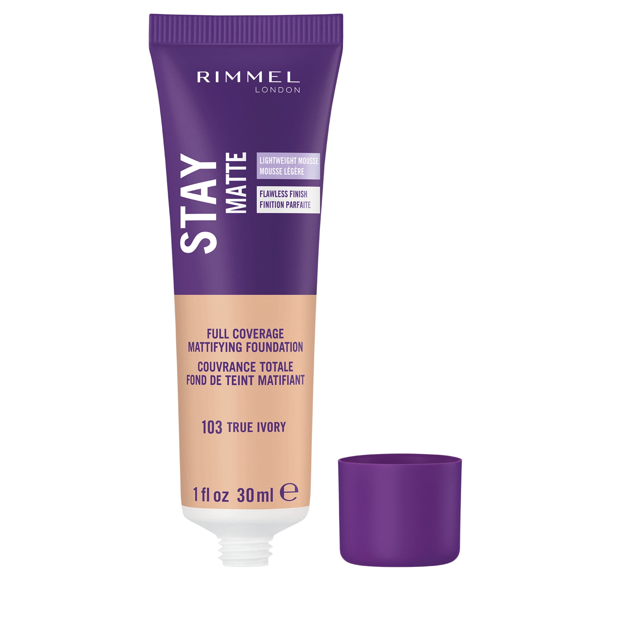 Rimmel London Stay Matte Liquid Mousse Foundation Shine Control 30Ml True Ivory #103 - Image 2