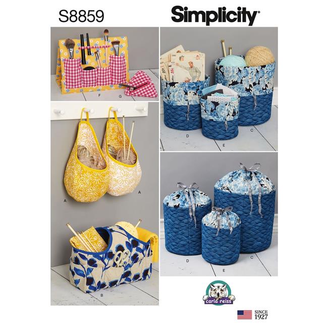 SIMPLICITY 8859 ORGANISERS Sewing Pattern 7 Styles Easy KITCHEN CRAFTS BATHROOM