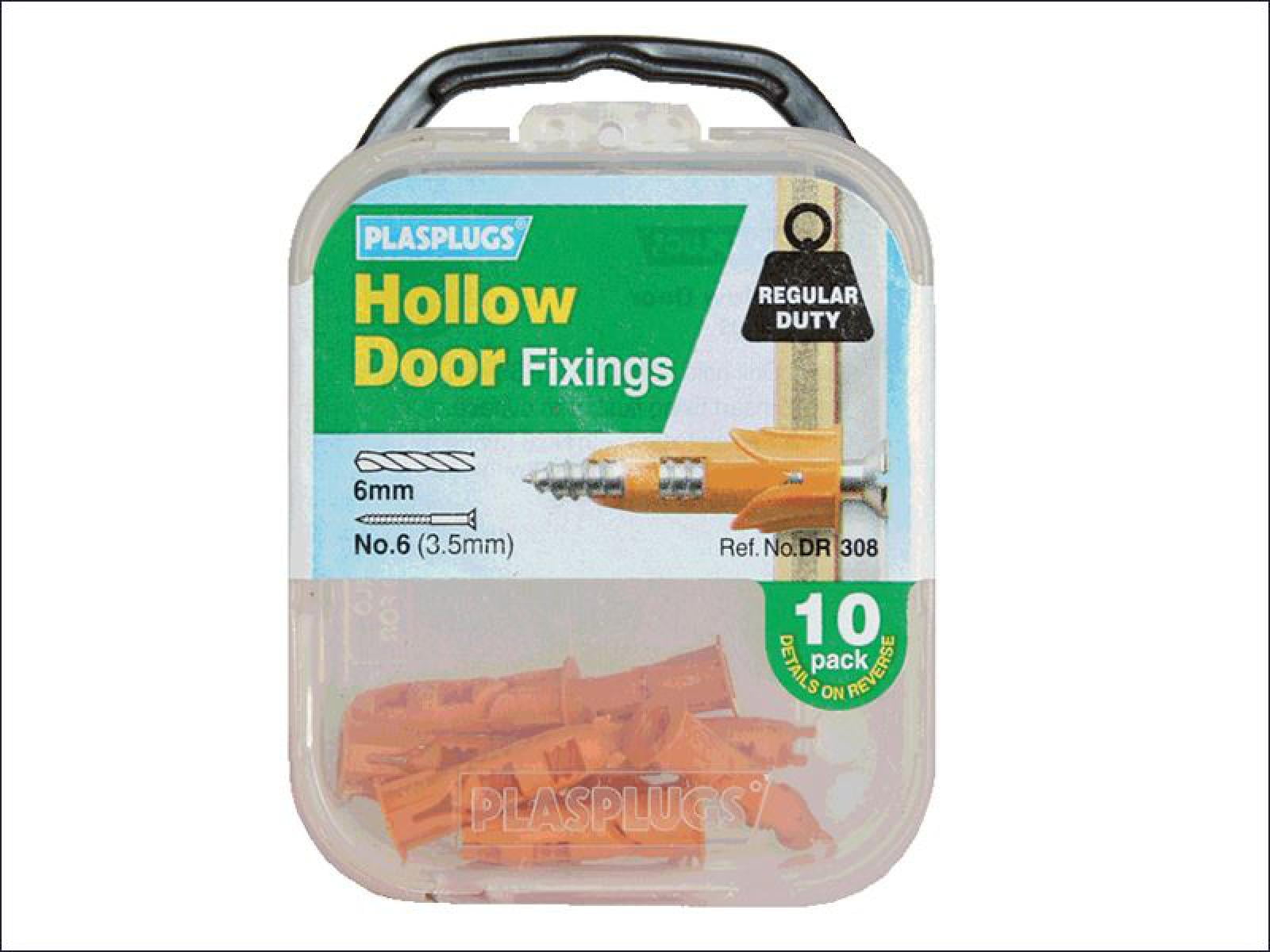PLASPLUG Hollow Door Fixings - PACK of 20 PLUGS SUPPLIED WITH FREE DRILL BIT - Image 4