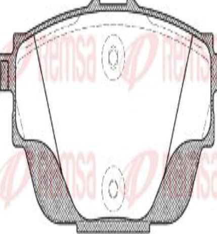 Brake pads Rear Axle 1557.00 REMSA for CITROËN PEUGEOT