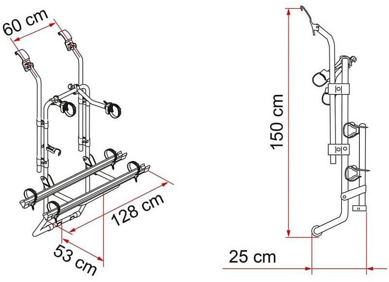 Fiamma Carry-Bike Ford Transit 2 Bike Carrier Cycle Carrier 2022 MODEL