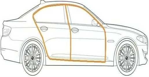 4x Dichtung für BMW 5er Gran Turismo F07 Kantenschutz Türdichtung 51727278503