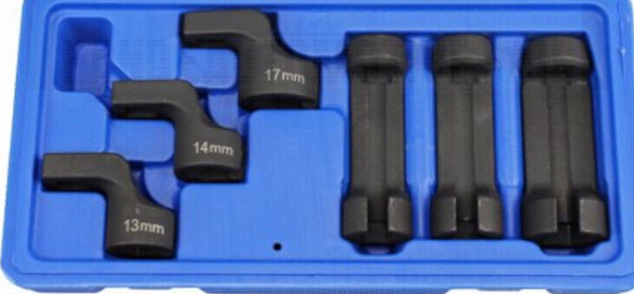 US PRO 6pc 3/8"" dr Exhaust Gas Temperature Sensor Socket Set 13mm 14mm 17mm 7066