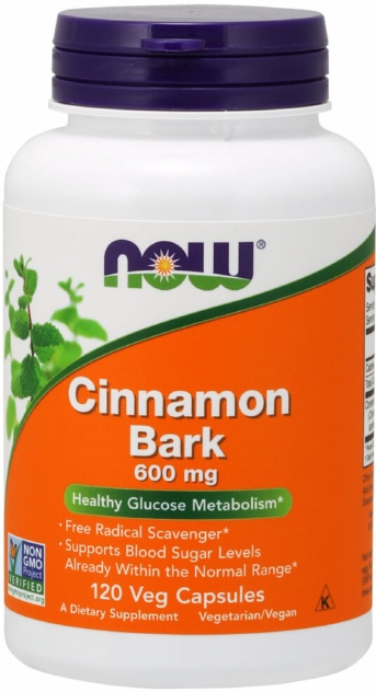 NOW Foods - Cinnamon Bark, 600mg - 120 caps