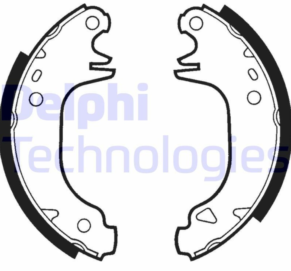Rear DELPHI-OE LS1293 Brake Shoe Set for CITROËN,PEUGEOT