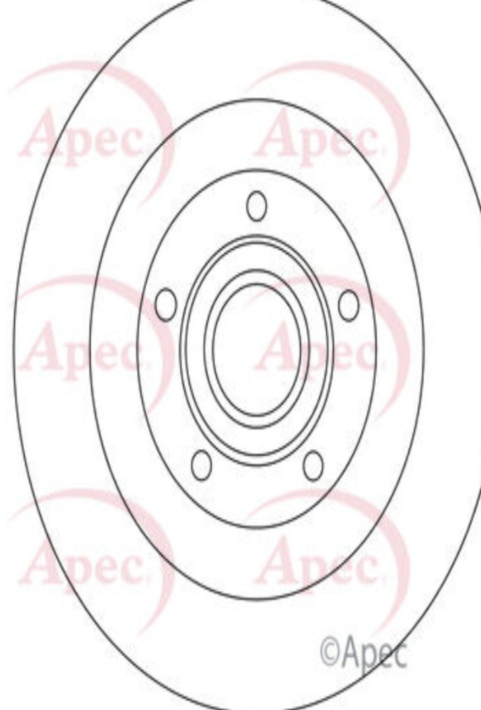 Apec Brake Disc Rear Single 432021878R 432029176R 5028906142469 DSK3426