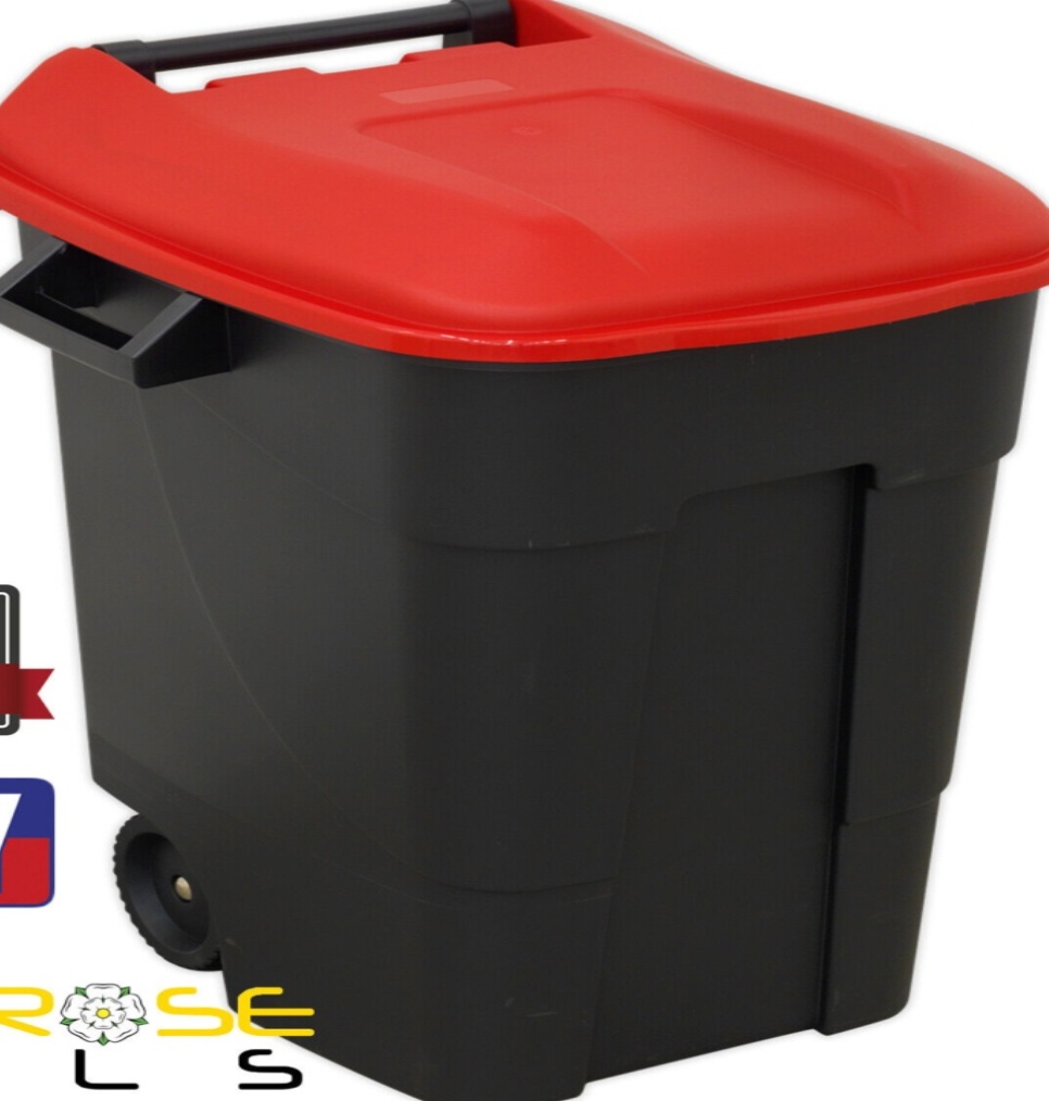 Sealey BM100R Refuse/Wheelie Bin 100L - Red