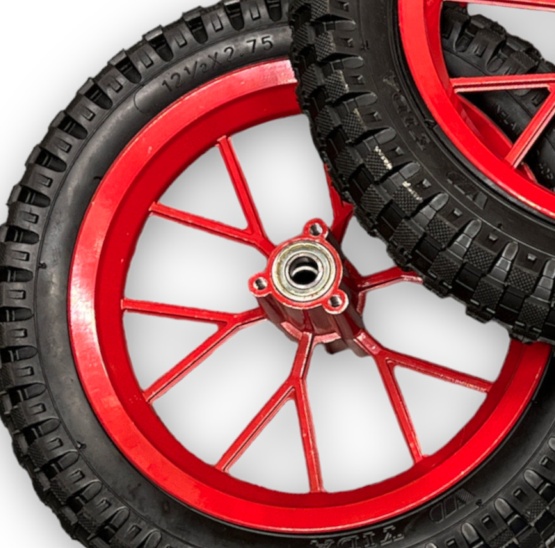 RED 47cc 49cc MINI MOTO DIRT BIKE WHEELS SET WITH TYRES (12.5 x 2.75 MINIMOTO)